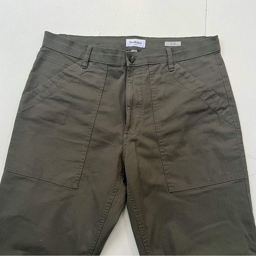 Goodfellow Men's Straight Leg Utility Pants, Men's 36x32, green